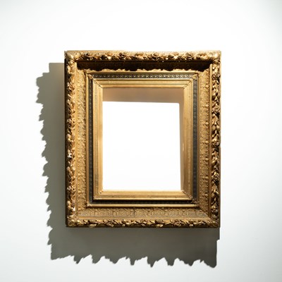 Lot 42 - Large Square Giltwood Frame with Rich Floral Relief Decoration