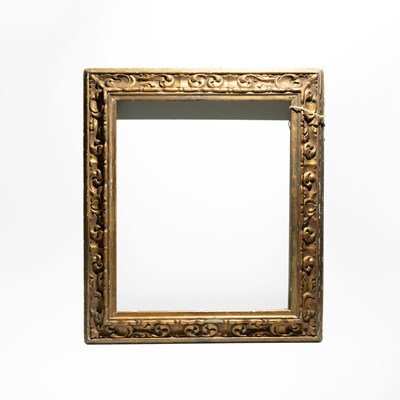 Lot 41 - Rectangular Giltwood Frame with Scroll Relief Decoration