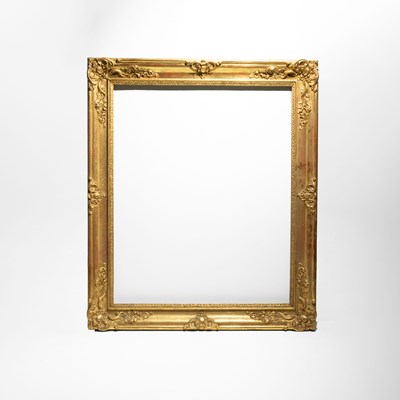 Lot 37 - Large Rectangular Giltwood Frame with Rococo-Style Applied Ornament