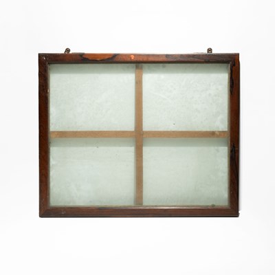 Lot 32 - Rectangular Wooden Frame with Glazed Back and Cross Support