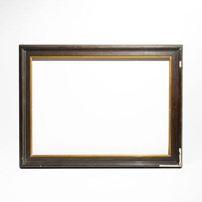 Lot 3 - Rectangular Ebonised Wooden Frame with Gilt Slip