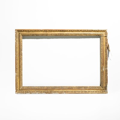 Lot 15 - Rectangular Gilt Wood Frame with Repeating Carved Motif