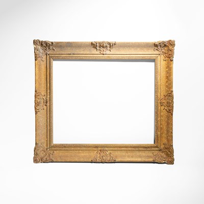 Lot 19 - Gilt Composition Frame with Rococo-Style Corner and Crest Ornaments