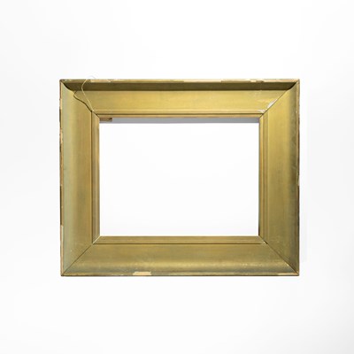 Lot 14 - Rectangular Gilt Composition Frame with Wide Flat Moulding