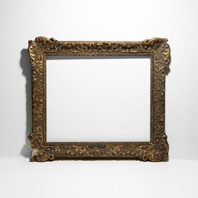 Lot 21 - Rectangular Giltwood Frame with Rich Relief Carving