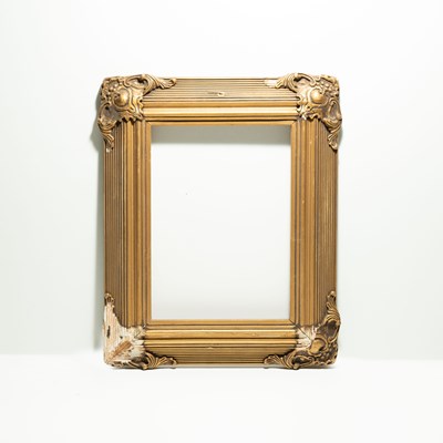 Lot 12 - Small Rectangular Giltwood Frame with Corner Relief Decoration