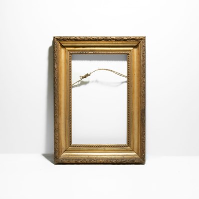 Lot 24 - Small Rectangular Giltwood Frame with Beaded Inner Moulding