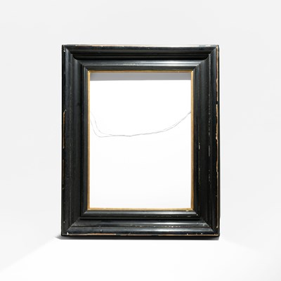 Lot 25 - Ebonized Wooden Frame with Gilt Inner Slip, Late 19th / Early 20th Century
