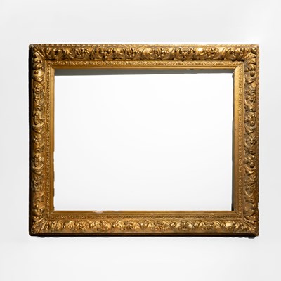 Lot 53 - Large Giltwood Frame with Richly Carved Foliate Decoration, Late 19th Century