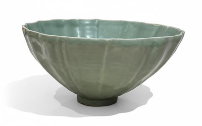 Lot 167 - A large longquan celadon 'lotus' bowl