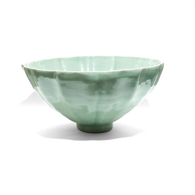 Lot 167 - A large longquan celadon 'lotus' bowl