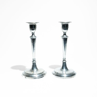 Lot 106 - Pair of Portuguese Silver Candlesticks, António Firmo da Costa (AFC)