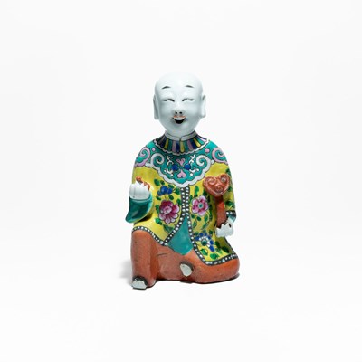 Lot 155 - Laughing Boy (He-He Er Xian) in Chinese export porcelain