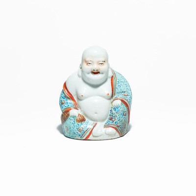 Lot 148 - Chinese porcelain statue of a Laughing Buddha (also known as Budai, Hotei, or Milefo)