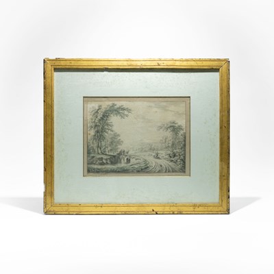 Lot 91 - Drawing of a Landscape with figures