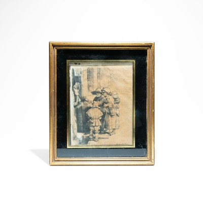 Lot 99 - Etching, Beggars Receiving Alms at the Door of a House