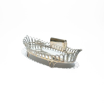 Lot 105 - A Portuguese Silver Candle Snuffer along with a tray
