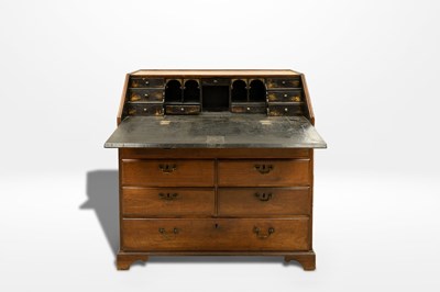 Lot 169 - A Mahogny Writing Desk with black lacquer and gold Chinoisserie