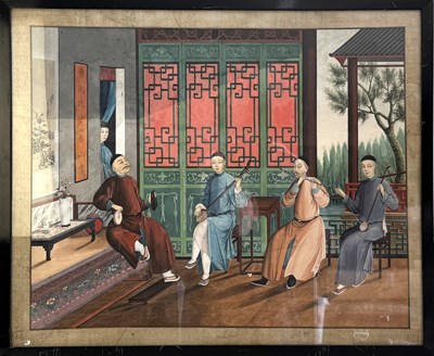 Lot 126 - A China Trade Interior scene