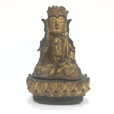 Lot 117 - A Gilt And Lacquered Bronze Figure Of Buddha