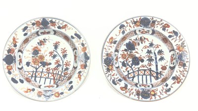 Lot 158 - A Pair Of 'Chinese Imari' Porcelain Plates