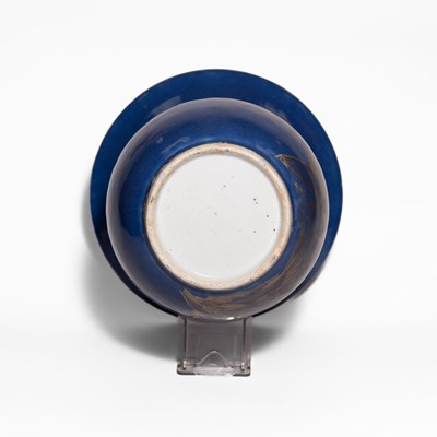 Lot 152 - A Powder-Blue and Gilt-Decorated 'Landscape' Zhadou