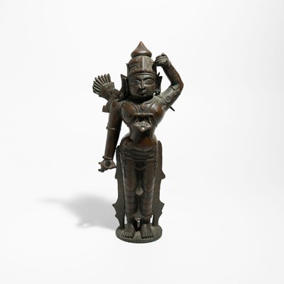 Lot 65 - A rare indian bronze figure of rama